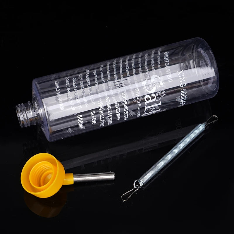 500Ml Rabbit Water Dispenser Hanging Water Bottle Ball Bearing Water Bottle Dispenser Hamster Feeder Hanging On The Pet Cage