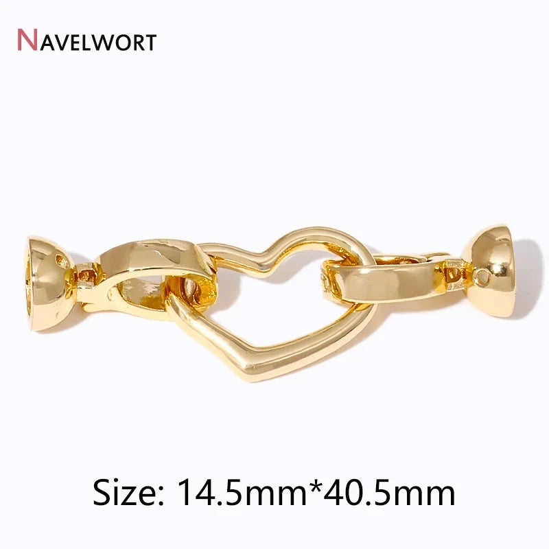 2/4/6Pcs Gold Color Round Jewelry Clasps | Locks For Bracelet Necklace Making Supplies