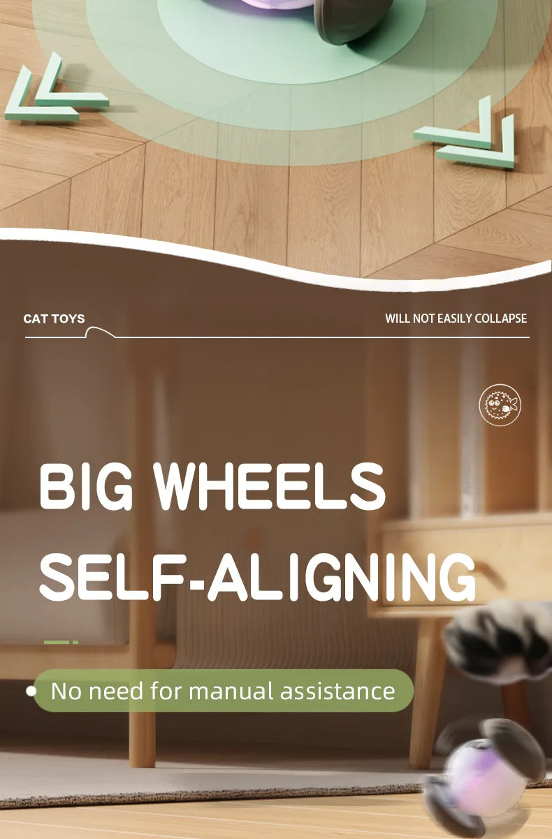 New pet self entertainment toy car, cat teasing tool, electric flying fish, intelligent running car, cat toy