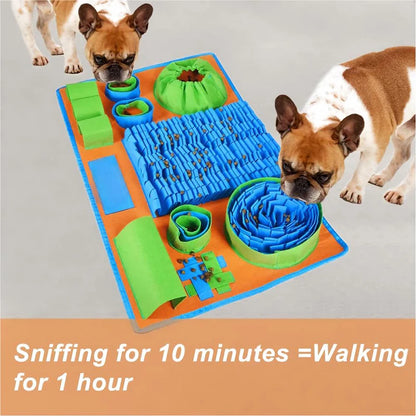Pet Snuffle Mat for Dogs, Interactive Slow Feeder Sniff Pad for Small Dogs & Cats, Puzzle Toy for Boredom & Mental Stimulation