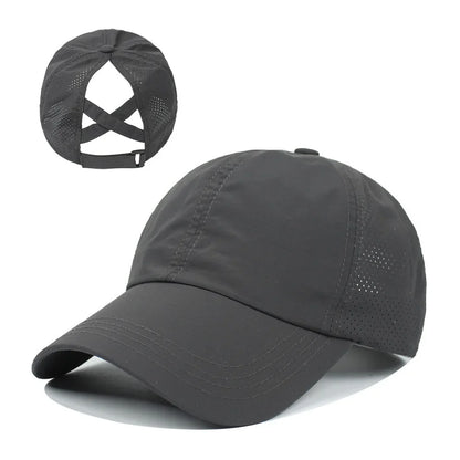 Women's High Ponytail Mesh Baseball Cap | Quick-Dry Breathable Sun Hat for Outdoor Sports