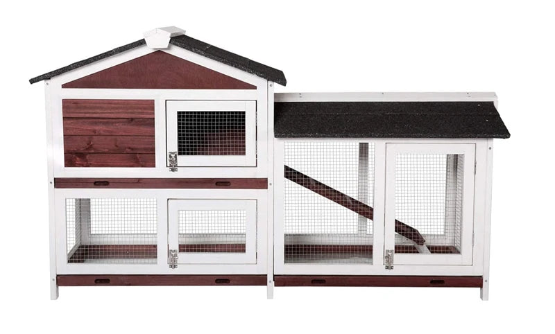 Outdoor Solid Wood Large Pet House Bamboo Rabbit House Cages Coop Wooden Rabbits Hutch