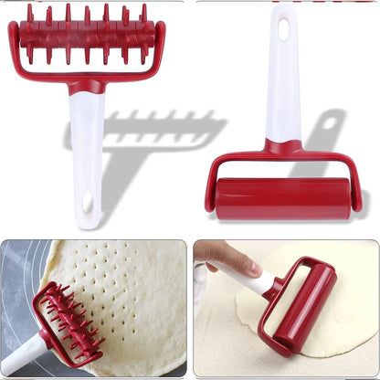 Pizza Dough Docker and Roller Set | Pastry Pizza Pie Rolling Pin Baking Tools