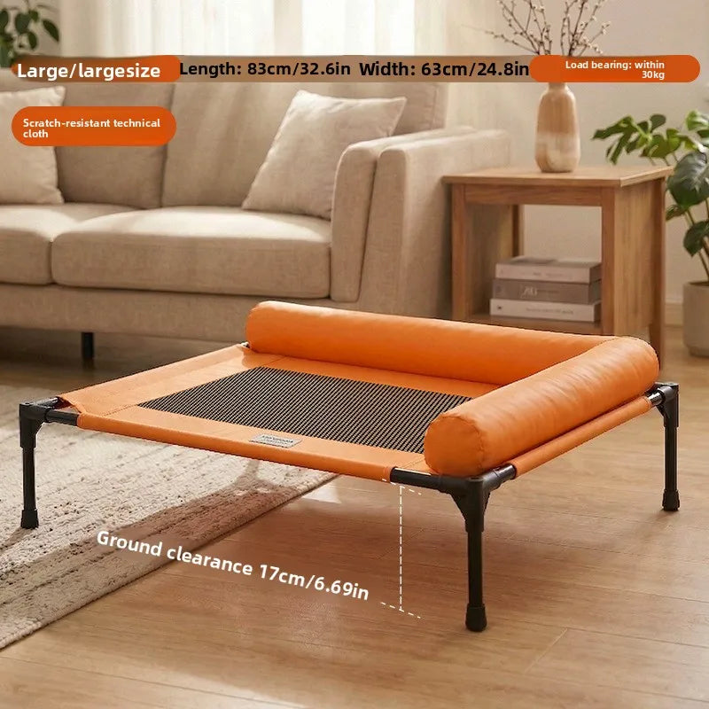 Summer Pet Folding Bed - Breathable & Moisture-Resistant Cat & Dog Bed for All Seasons
