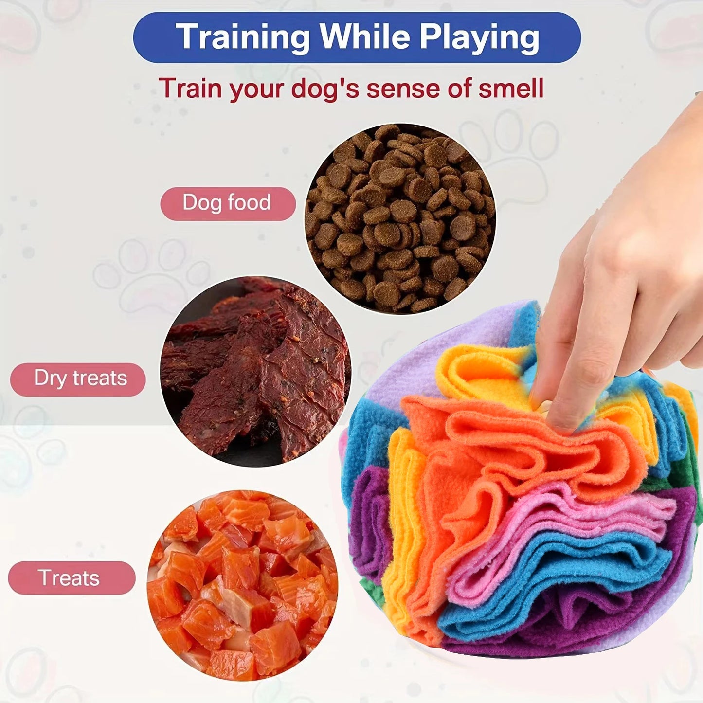Interactive Dog Toys Snuffle Ball for Dogs Encourage Natural Foraging Skills, Snuffle Ball Dog Puzzle Toys Treat Ball for Large