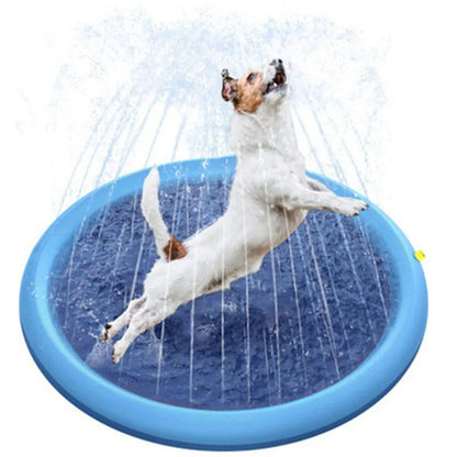 Pet Dog Water Spray Mat Pvc Inflatable Water Fountain Spray Mat Pet Bathing Mat Outdoor Water Play