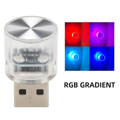 USB Mini RGB Night Light | LED Ambient Decorative Lamp for Bedroom, Car, Office