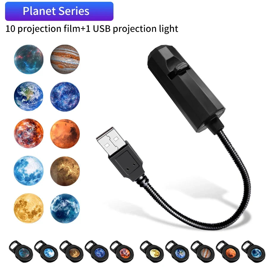 USB Plug Projection Lamp | Planet Halloween Christmas Theme Ceiling Decoration
