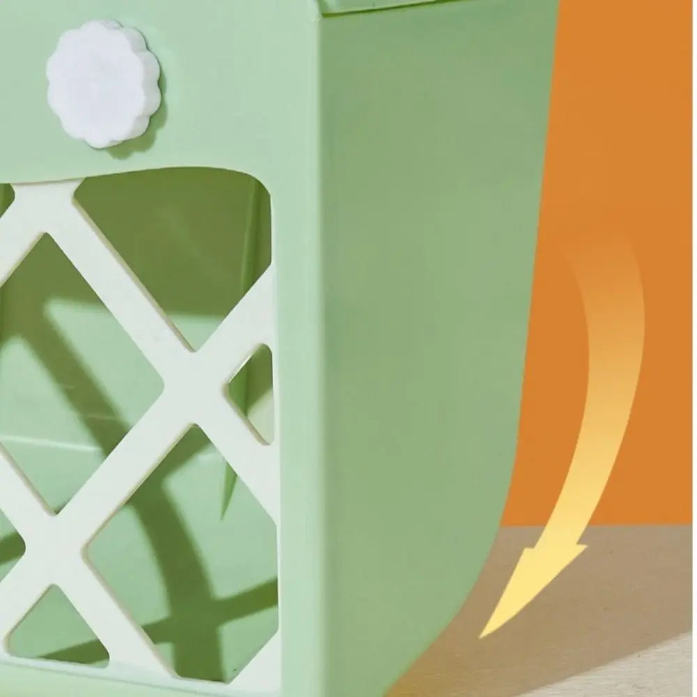 Hanging Rabbit Hay Feeder Anti-tipping Large Capacity Rabbit Grass Rack with Lid Fixed Bunny Food Feeder Hamster Cage