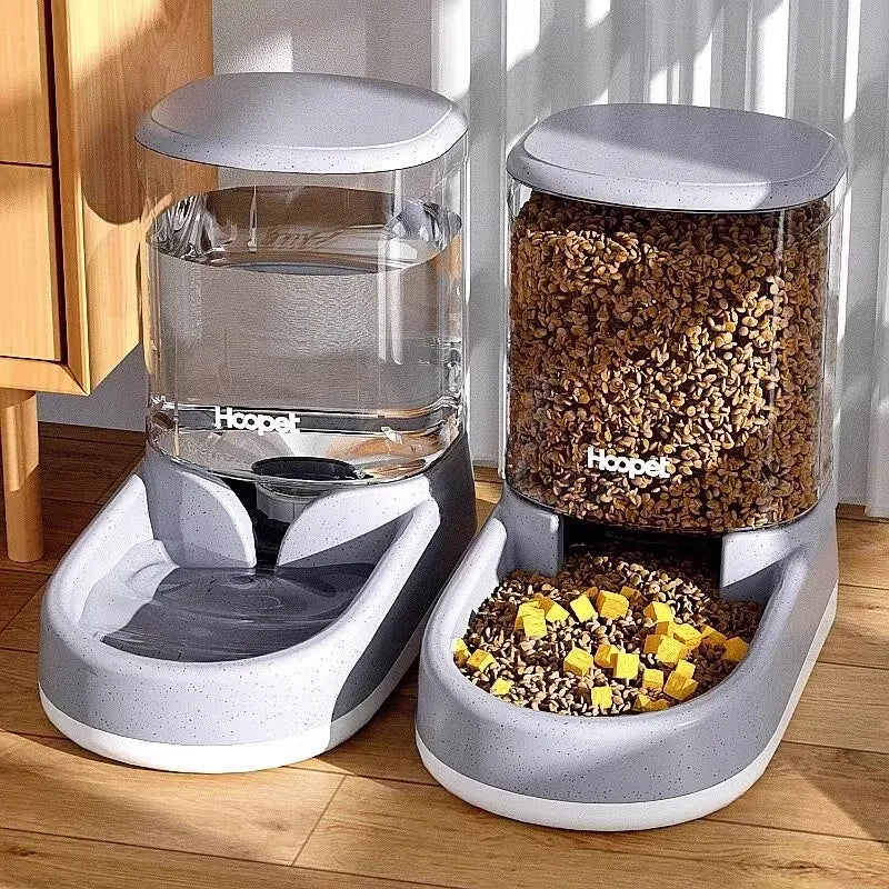 HOOPET Feeding Drinker Large Capacity Automatic Pet Supplies Wet Dry Dog Cat Feeder Drinking Bowl Dog Food Bowl Pet Supplies