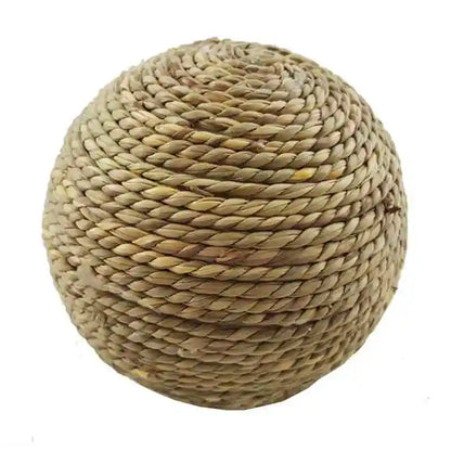 6/10cm Chewing Braided Ball Guinea Pig Rabbit Hamster Small Animal Play Pet Interactive Chew Toy Natural Grass Ball Fun Pet Toys