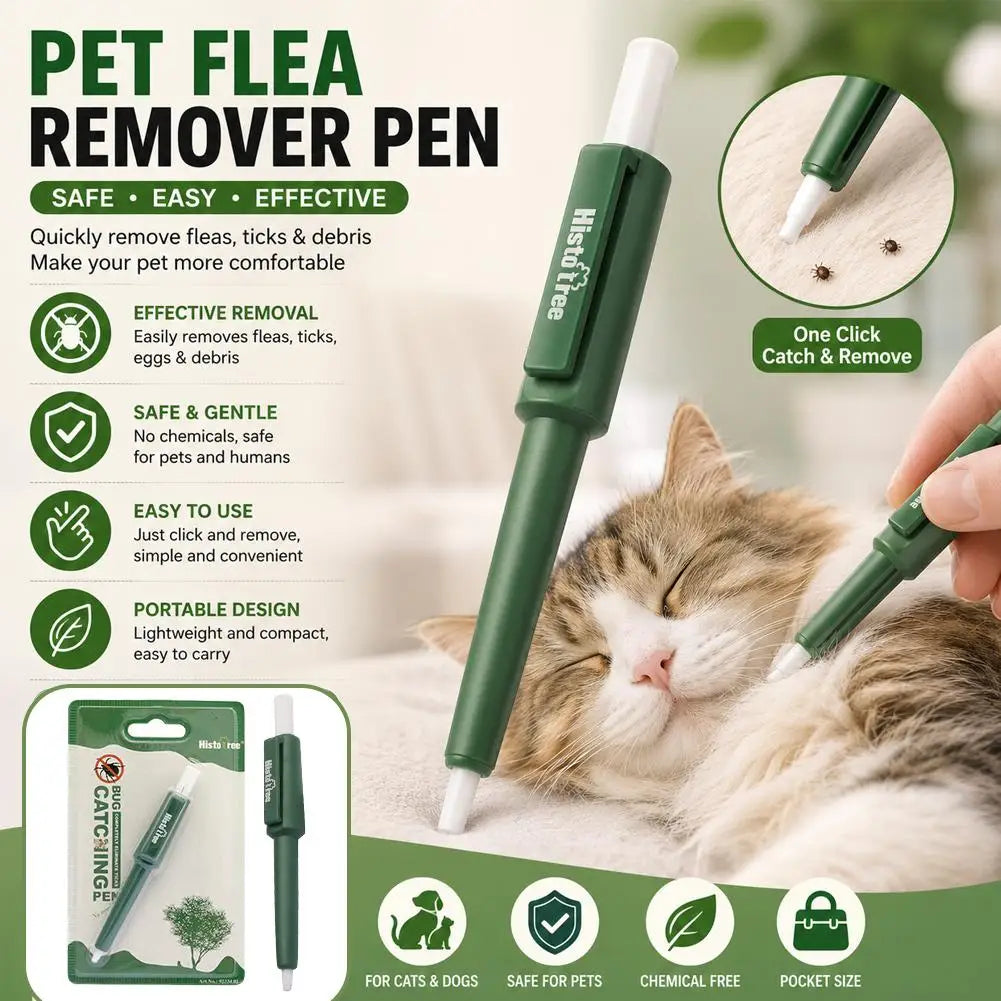 1 Pc Pet Tick Remover Tool Durable Family Pet Flea Control Waterproof Portable Rustproof Tick Removal Pen For Cat Dog And Humans