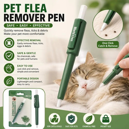 1 Pc Pet Tick Remover Tool Durable Family Pet Flea Control Waterproof Portable Rustproof Tick Removal Pen For Cat Dog And Humans