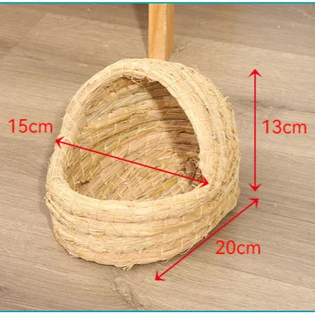Grass Woven Bird Nest Rabbit Grass Nest Grass Mat Hamster Accessories Slippers Rabbit Nest Rabbit Winter Warm Pet Supplies