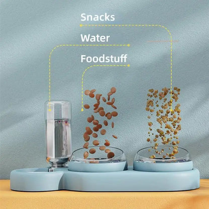 Pet Automatic Feeders 3 Bowl Pet Water Dispenser Feeders Large-diameter Dog Basin Cat Bowls Pet Automatic Feeders Wholesale