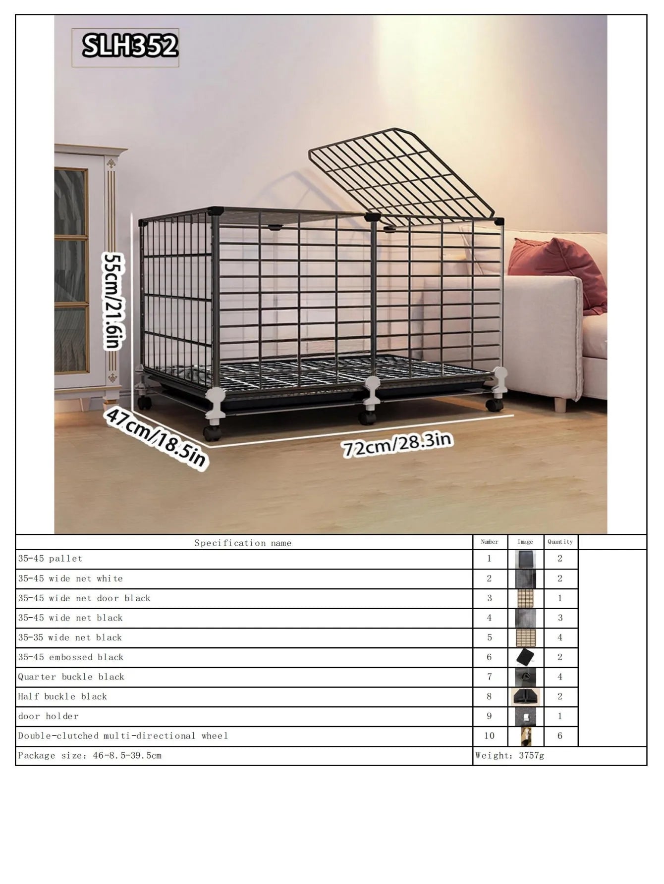 Large Indoor Rabbit Cage with Automatic Cleaning Toilet for Domestic Rabbits, Guinea Pigs, and Other Pets