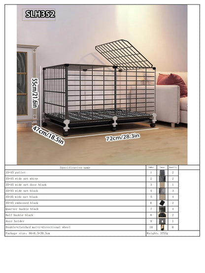 Large Indoor Rabbit Cage with Automatic Cleaning Toilet for Domestic Rabbits, Guinea Pigs, and Other Pets