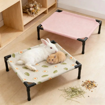 1PC Elevated Pet Bed Raised Small Animal Bed Breathable Washable Cooling Sleep Mat for Rabbit Hamster Cat Puppy Indoor Bed House