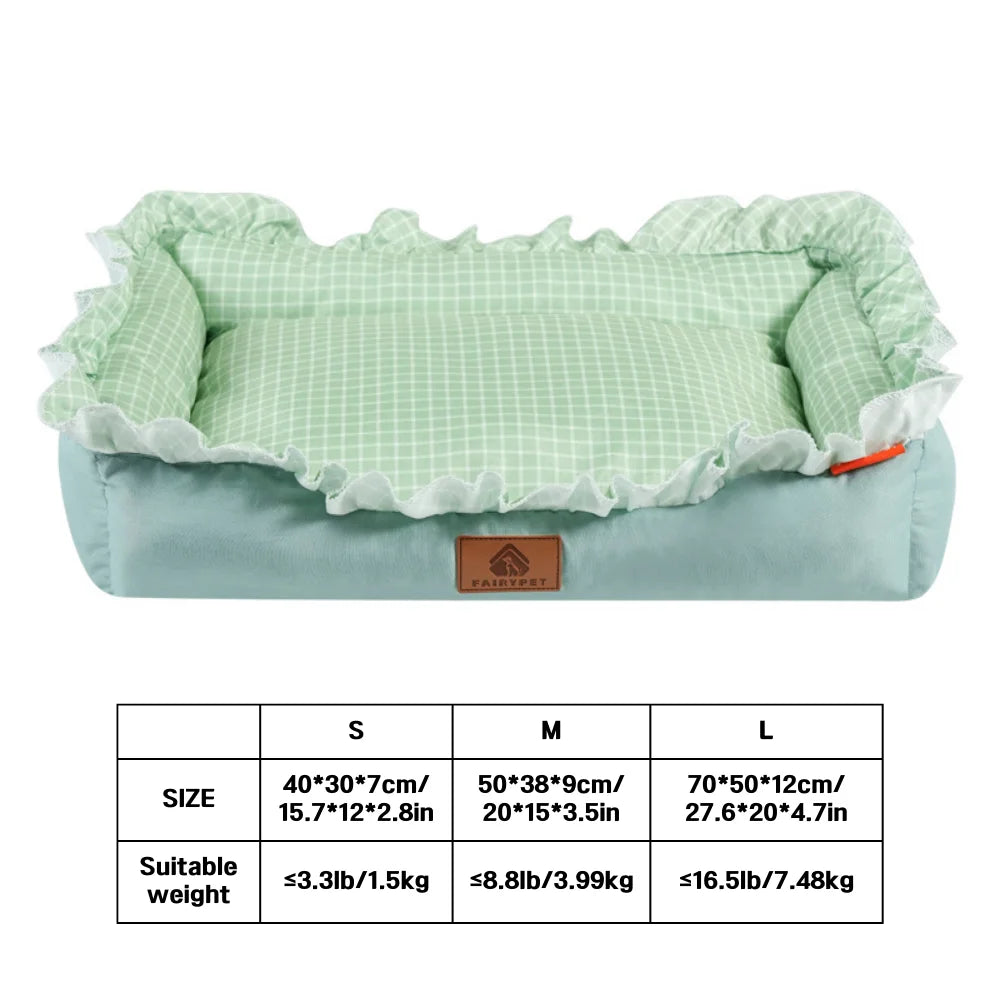 Dog Beds for Small Medium Large Dogs & Cats,Winter Pet Bed, Wide Side Fancy Design,Soft Calming Sleeping Warming Puppy Bed