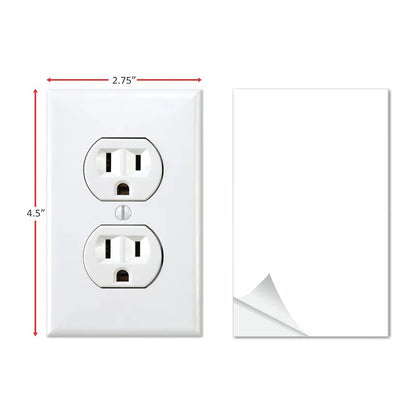 Fake Power Outlet Stickers (3 Pack) | Prank Wall Decals for Office and Home