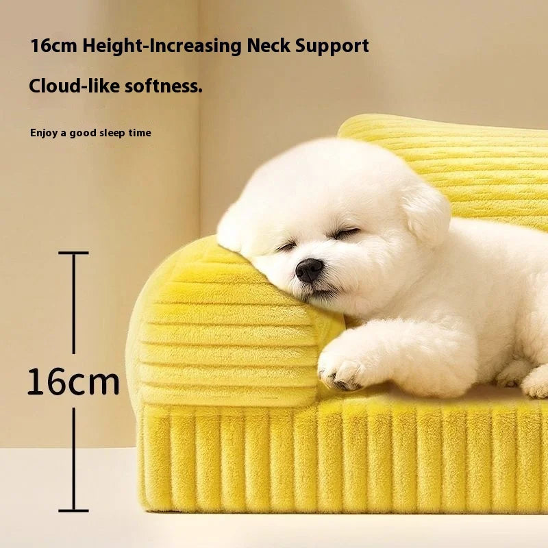 Pet Dog Bed for Small Dogs - Teddy/Bichon/Pomeranian, 4 Seasons Universal, Removable & Washable, Secure Sofa Bed for Winter