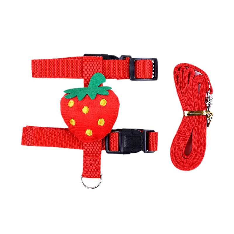 Small Animals Outdoor Wakling Supplies Cartoon Style Rabbit Harness and Leash Set for Bunnies Guinea Pig Bunny Accessoris Pet