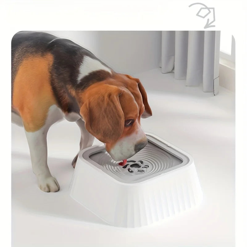 Pet Floating Water Bowl Splash-proof Food-grade PP Material Large Capacity Water Storage Neck-protecting  Floa Plastic Dog Bowl