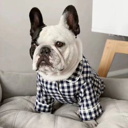 Pet Decoration Comfortable Ins Plaid Shirts Pet Clothing Elegant Fashion Dogs Pajamas Costume Cute Cat Dog Clothes Pet Parties