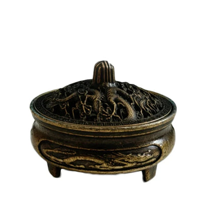 Mini Alloy Antique Three-legged Aromatherapy Stove | DIY Incense Burner for Tea Ceremony Decor