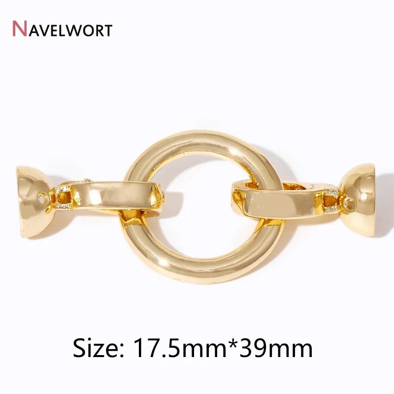 2/4/6Pcs Gold Color Round Jewelry Clasps | Locks For Bracelet Necklace Making Supplies