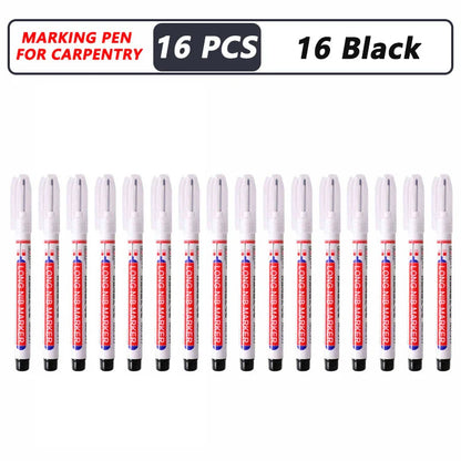 Deep Hole Long Nib Markers for Metal Wood Tile | 8-Pack Waterproof Marking Pens