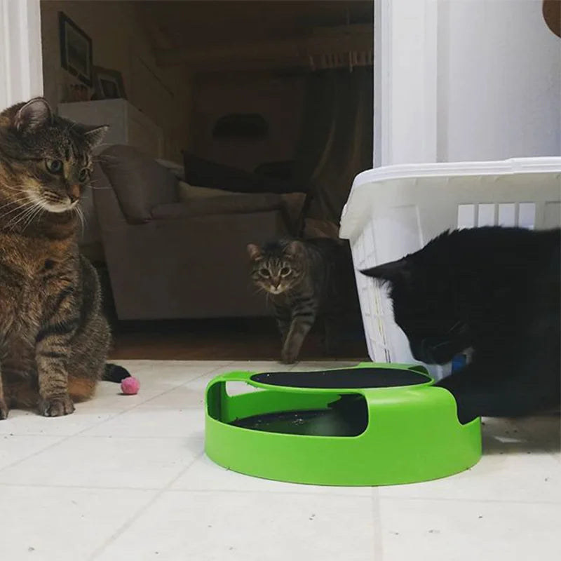 Cat Toy Turntable Roller Mouse Toys Interactive Intelligence Training Track Funny Games Cat Scratcher Toy Pet Toys  Accessories