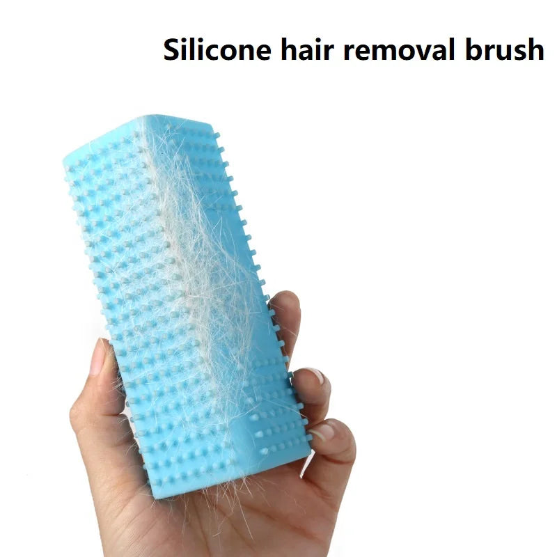 Pet Hair Removal Brush Pet Silicone Hollow Rubber Cleaning Brush Supplies Animal Brush Dog Cat Hair Removal Effective Pet Hair