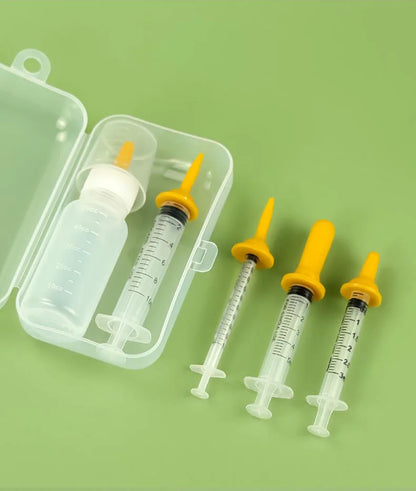 Pet Feeding Device Set Cat Dog Care Bottle Syringe Suit Newborn Kitten Feed Device with Feeding Bottle Puppy Medication Device