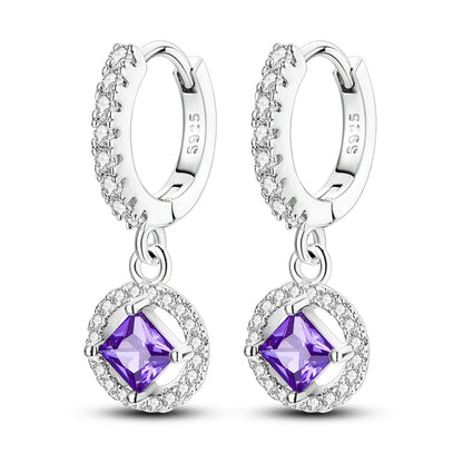 925 Sterling Silver Hoop Earrings with Zircon | Classic U-Shaped Women Jewelry