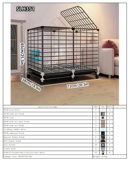 Large Indoor Rabbit Cage with Automatic Cleaning Toilet for Domestic Rabbits, Guinea Pigs, and Other Pets