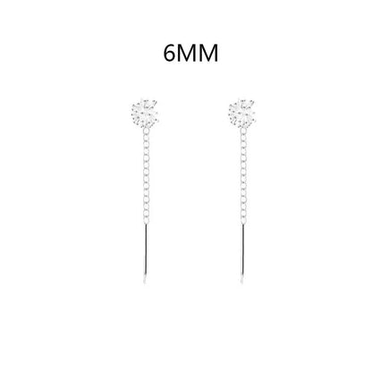 S925 Silver Dandelion Drop Earrings | Women's Trendy Chain Tassel Jewelry