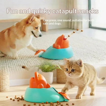 Pet Training Feeding Toys Interactive Dog Food Launcher Training Puzzle Toy For Dogs Cats Fun Feeding Machine Pet Training Toy