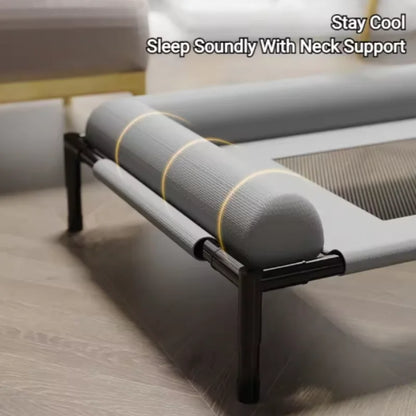 Medium Large Pet Bed Breathable Raised Mesh Sofa for Cats And Dogs with Removable Washable Pillow Moisture-Proof Off-the-Ground