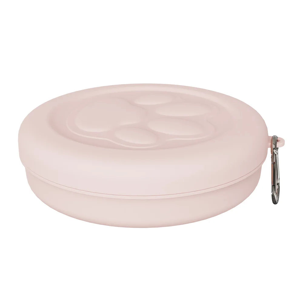 Portable Outdoor Pet Bowl: 2-in-1 Travel Dog Food/Water Dish with Treat Compartment for Hiking, Camping, and On-the-Go Feeding