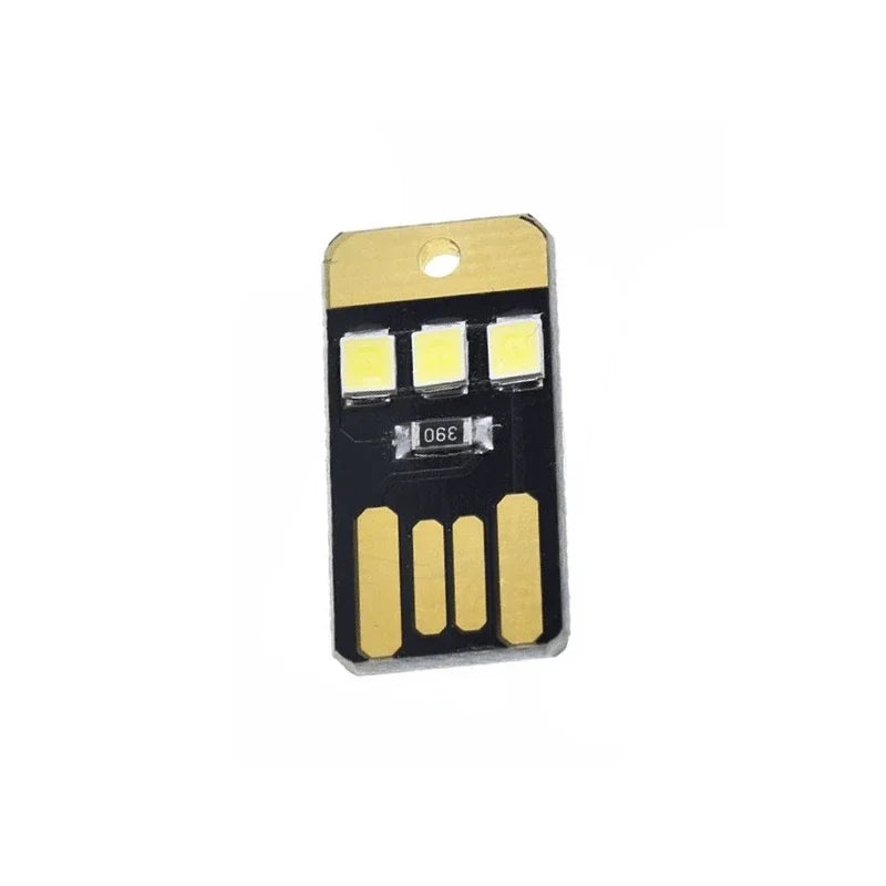 Mini USB Card Light | 6 LED Touch Dimming Keychain Night Light