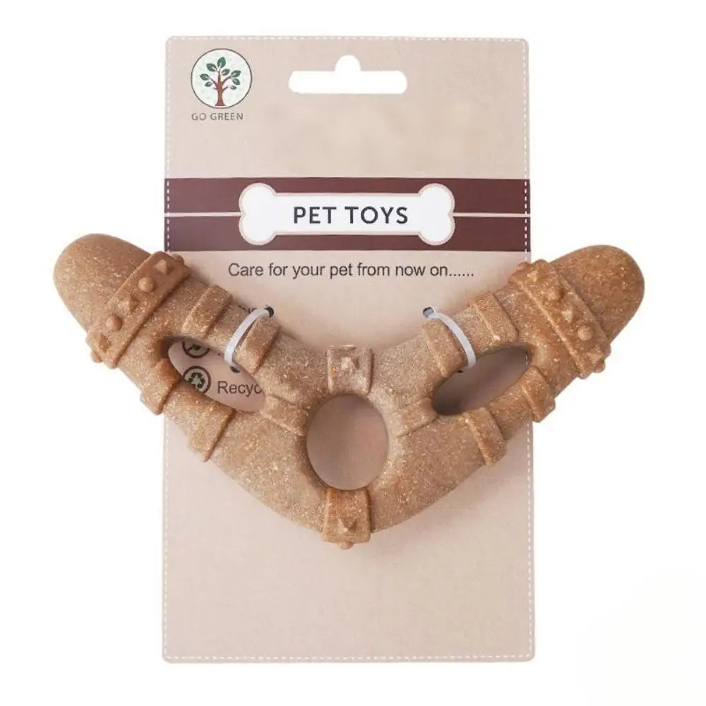 Dog Toy, Bone-Like Teething Stick, Durable, Tooth-Cleaning, Self-Entertaining and Boring, Small Dog-Shaped Pet Toy
