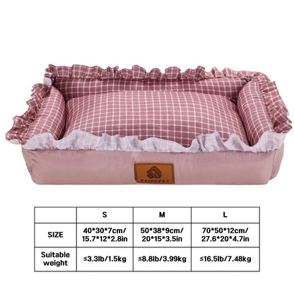 Dog Beds for Small Medium Large Dogs & Cats,Winter Pet Bed, Wide Side Fancy Design,Soft Calming Sleeping Warming Puppy Bed
