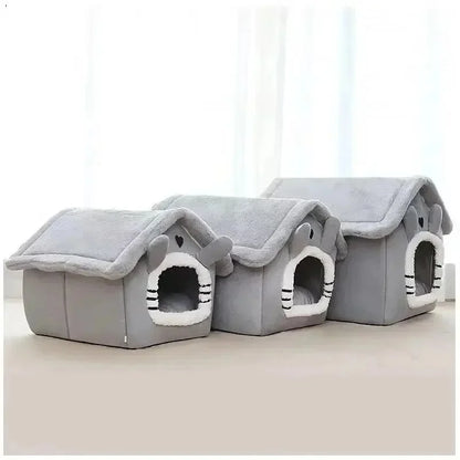 All-Season Soft Pet Bed Tent with Removable Washable Cushion for Dogs and Cats