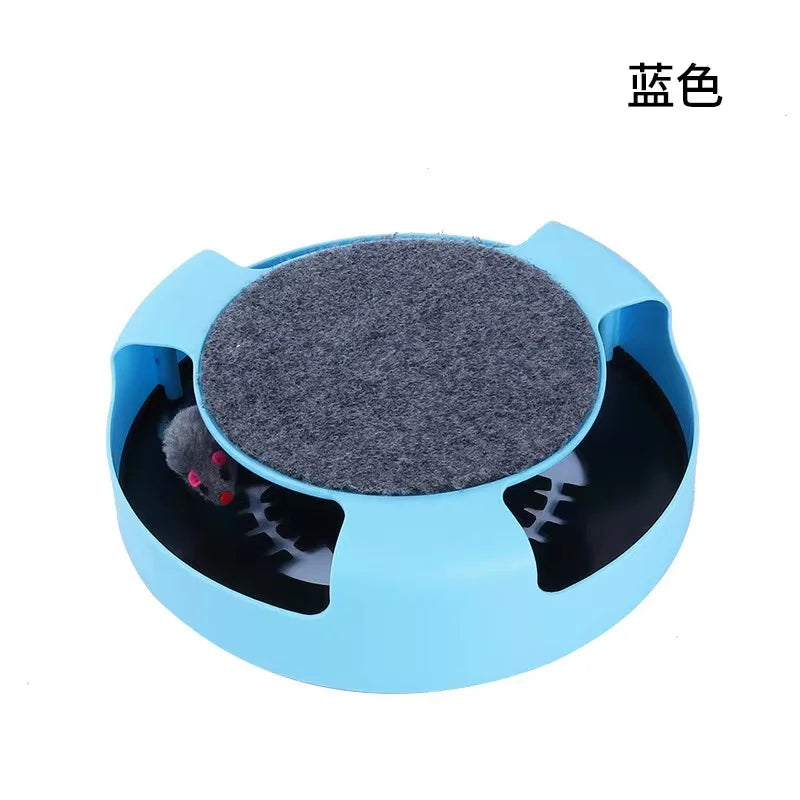 Cat Toy Turntable Roller Mouse Toys Interactive Intelligence Training Track Funny Games Cat Scratcher Toy Pet Toys  Accessories