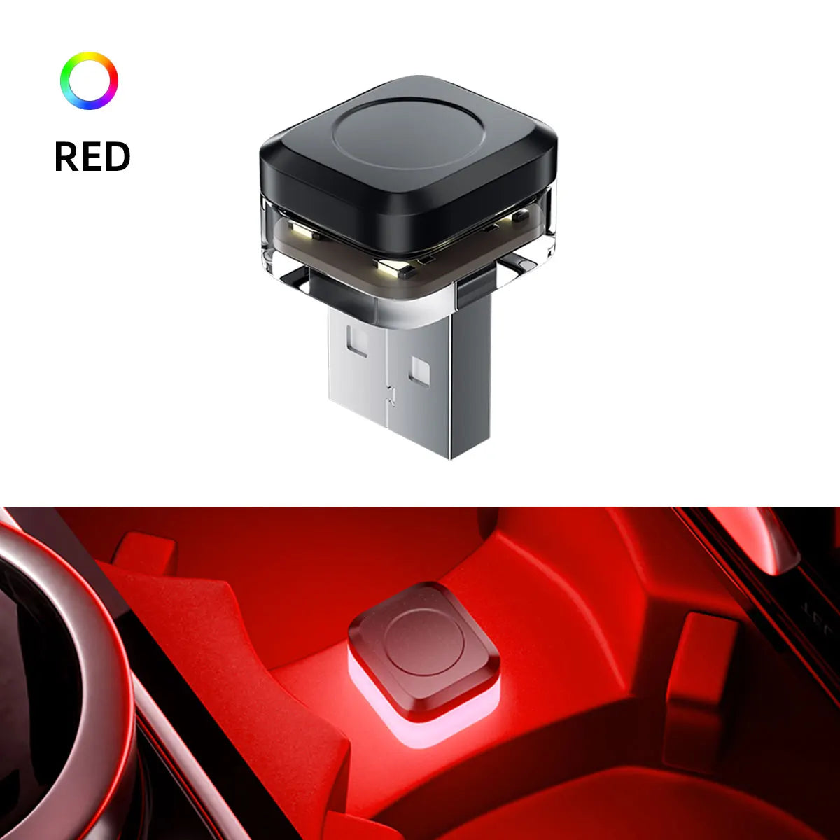 Mini USB LED Car Atmosphere Light | Universal Ambient Decorative Lamp
