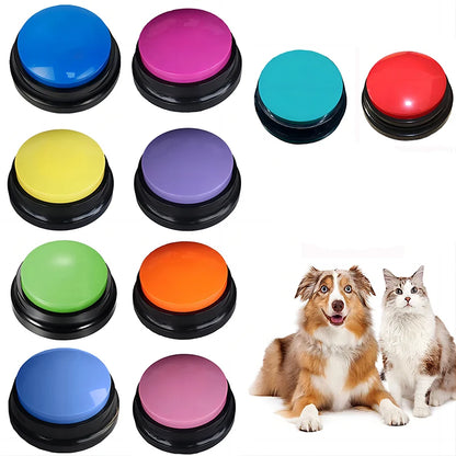 Pet Communication Button Recordable Talking Training Buzzer Cat Dog Toys Talking Starters  Speaking Button Portable Pet Supplies