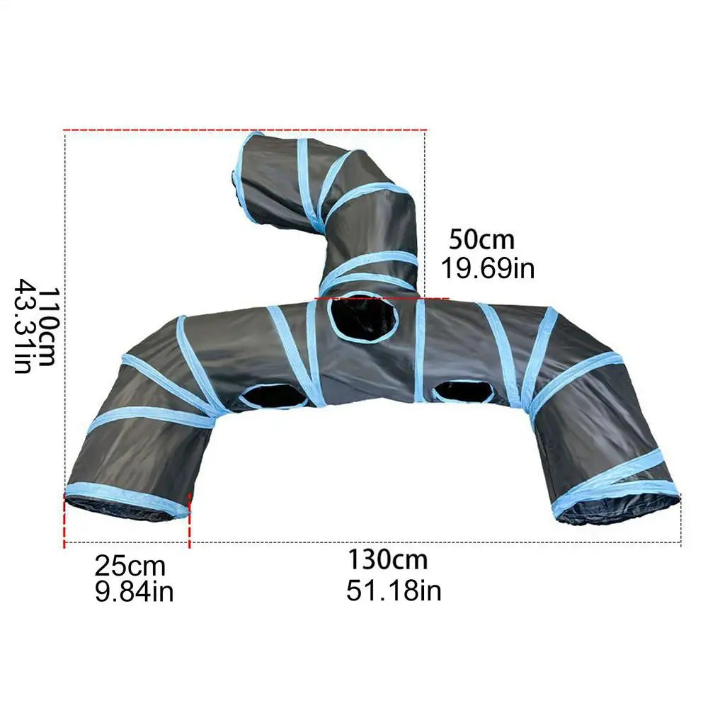 Cat Toy Tunnel Indoor Cat Hide Interactive Play Tunnel Tube Toys Fun Foldable Cat Hideaway Play Toys for Rabbits Puppy Kitten