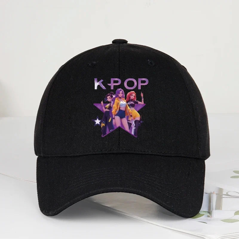 K-POP Cartoon Girl Group Baseball Cap | Unisex Retro Adjustable Dad Hat