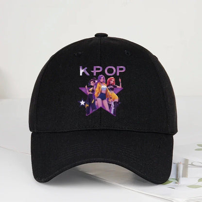 K-POP Cartoon Girl Group Baseball Cap | Unisex Retro Adjustable Dad Hat